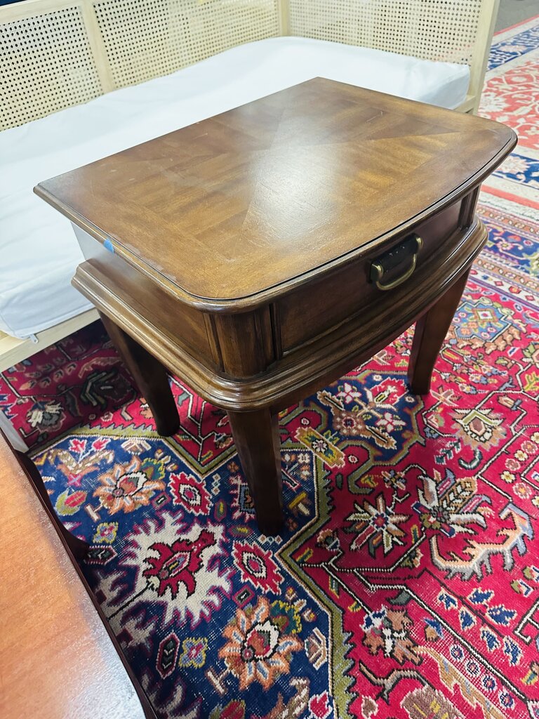 Wooden Single Drawer Side Table 26x26x20