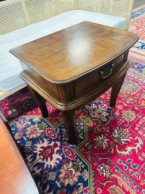 Wooden Single Drawer Side Table 26x26x20
