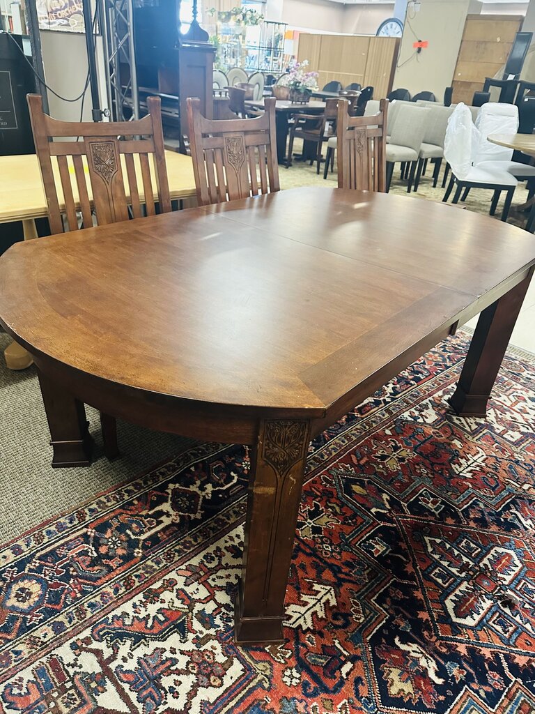 Mission Style Dining Set (table + 6 chairs) 66x42x29