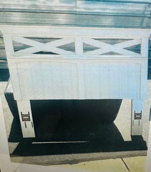 White Wooden Headboard (please measure)