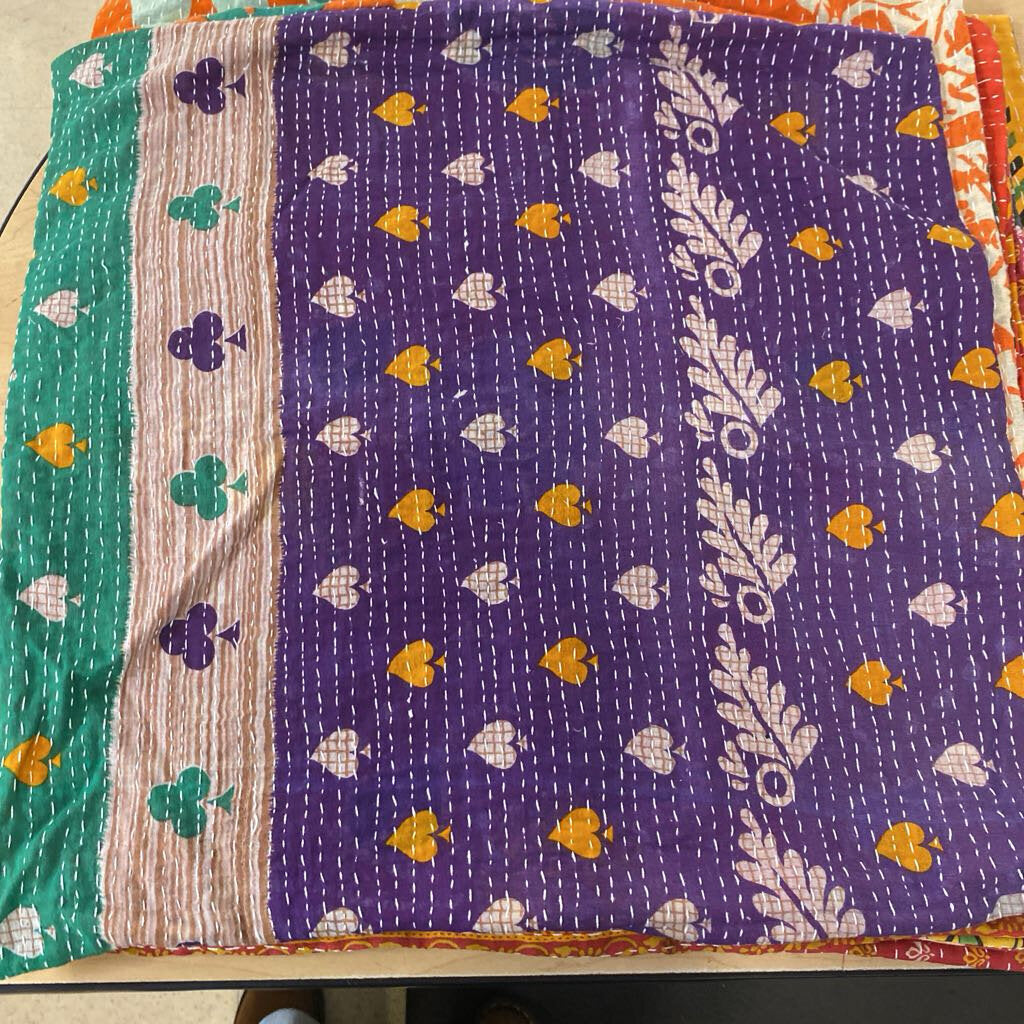 Kantha Handstitched Throw Pillow Cover 22x22 (Each $10)