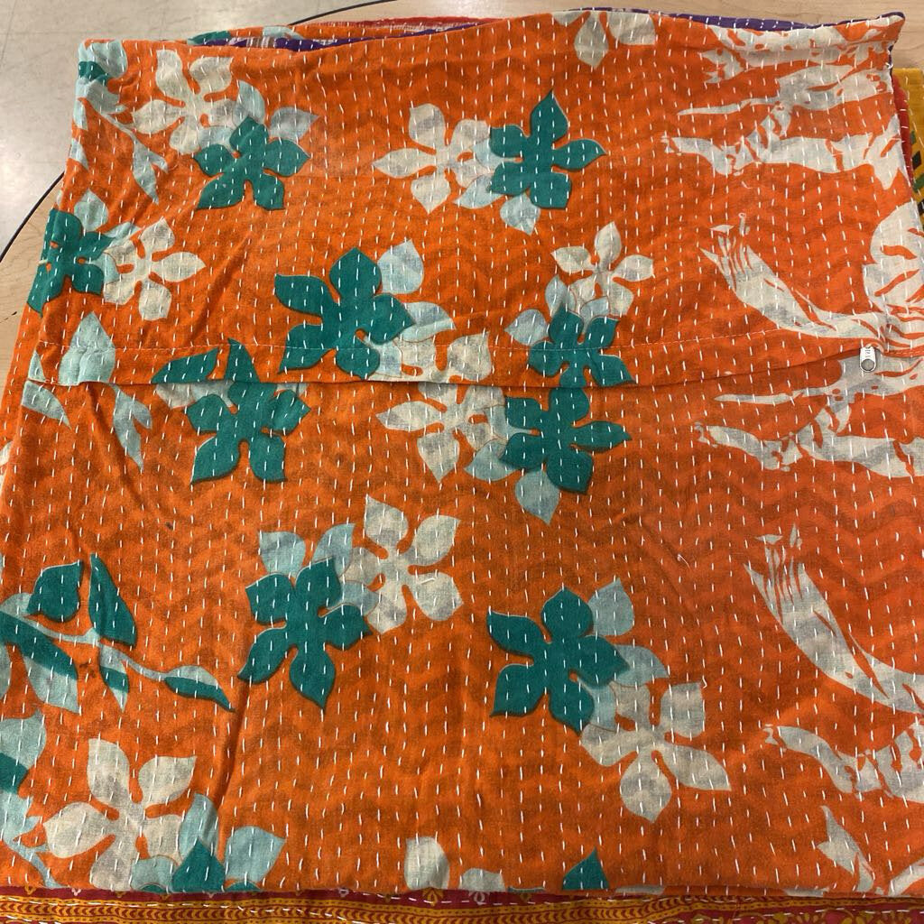 Kantha Handstitched Throw Pillow Cover 22x22 (Each $10)