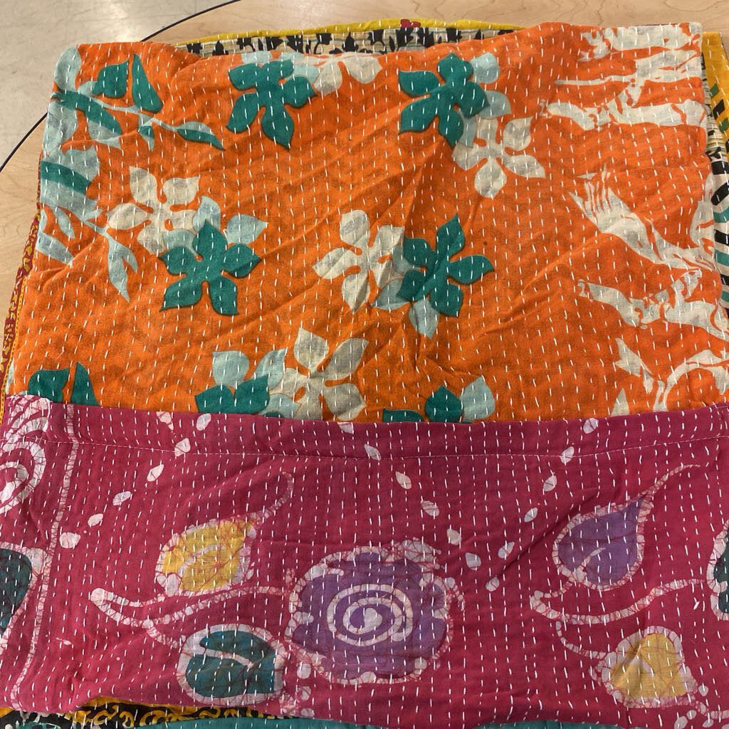 Kantha Handstitched Throw Pillow Cover 22x22 (Each $10)