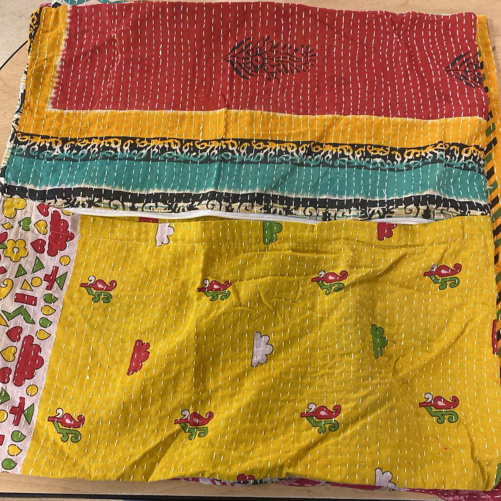 Kantha Handstitched Throw Pillow Cover 22x22 (Each $10)