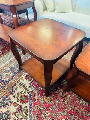 Wooden 2 Tiered Side Table 23x23x23