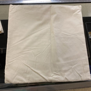 World Market White Cotton Velveteen Throw Pillow Cover 18x18