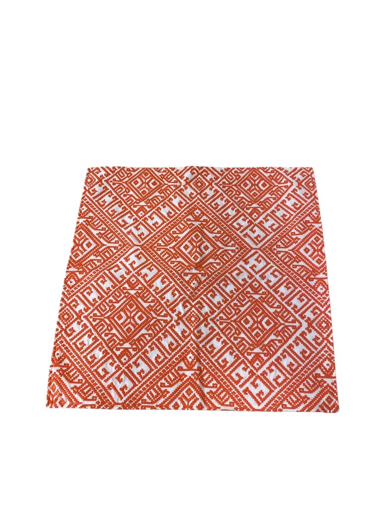Williams Sonoma Fez Orange Embroidered Pillow Cover 24x24 (Each)