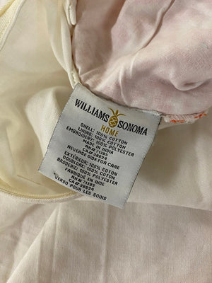 Williams Sonoma Fez Orange Embroidered Pillow Cover 24x24 (Each)