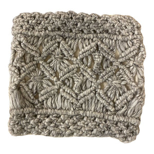 CB2 Esther Grey Knit Pillow Cover 16"
