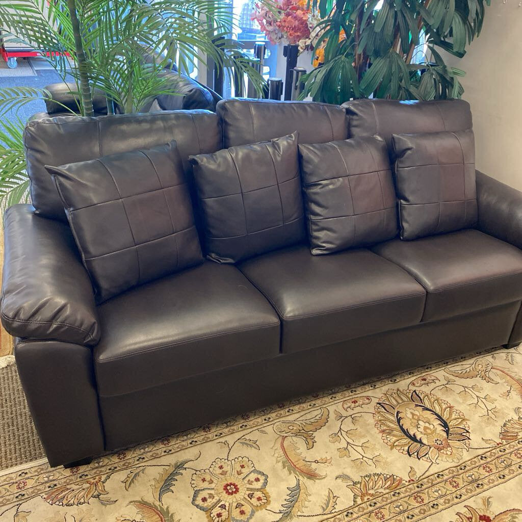 Faux Leather Sofa