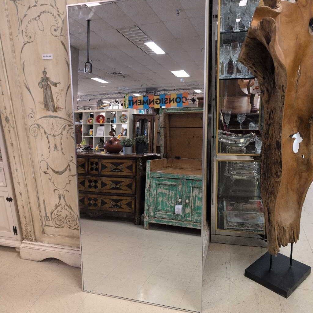 Oversize Metal Frame Modern Classic Floor Standing Mirror 71 X 30.5 X 1