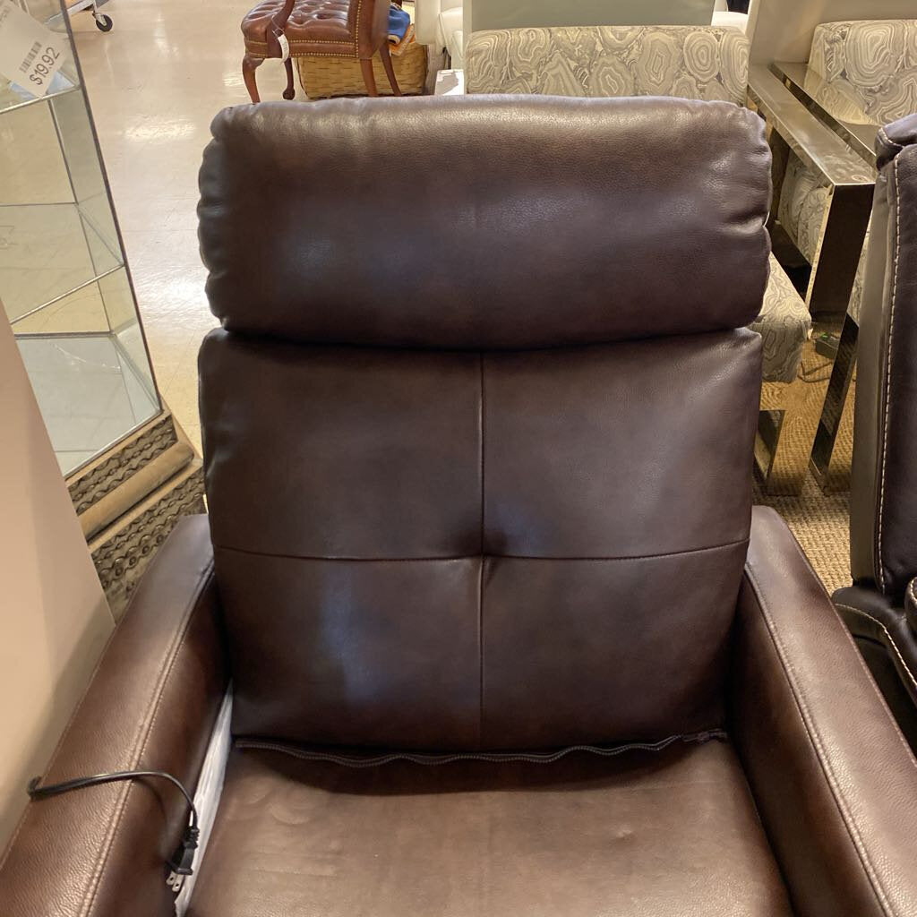 Abbyson Leather Power Swivel Glider Recliner Orig. $750
