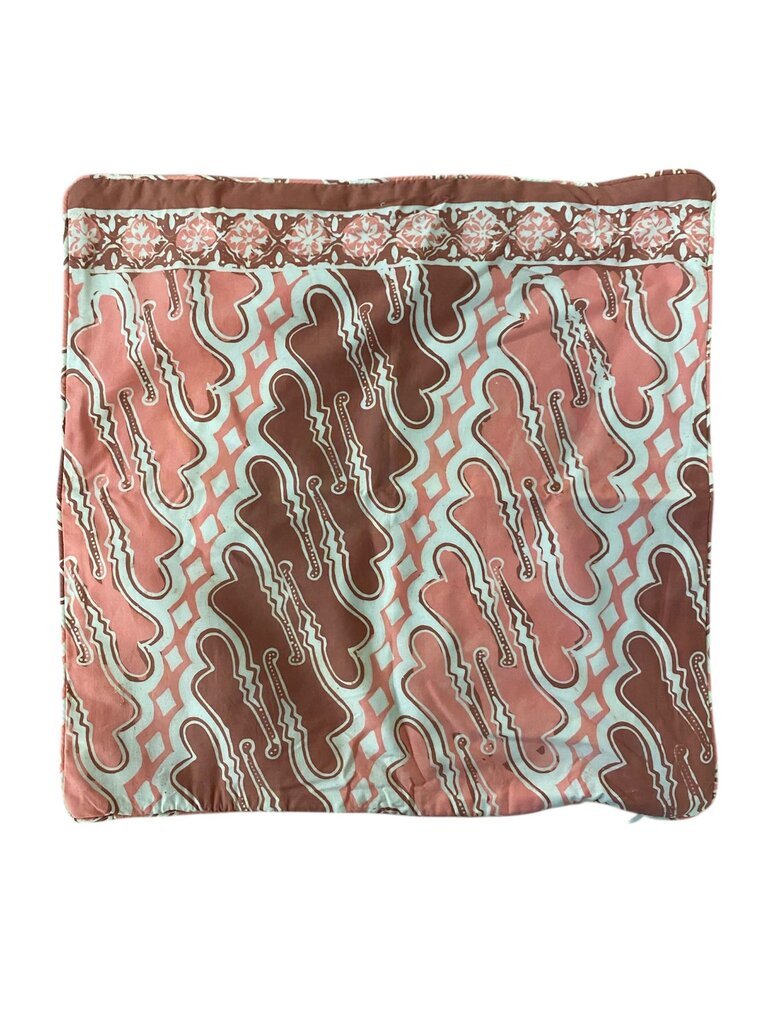 Indonesian Batik Pillow Cover 21" (Pair) Pink Toned