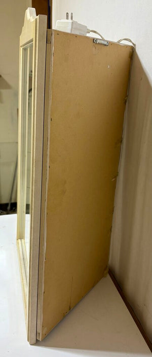 Bombay Co. White Wood & Glass Shelf Corner Cabinet w/ Light