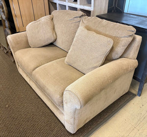 Lazy Boy Tan Corduroy Love Seat w/ Pillows
