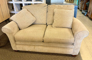 Lazy Boy Tan Corduroy Love Seat w/ Pillows