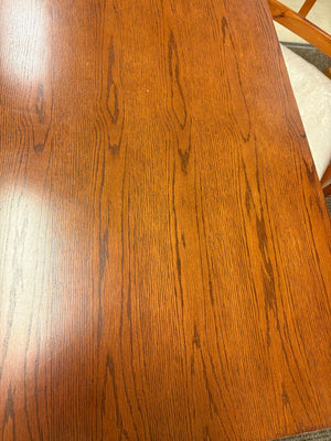 Red Oak Veneered Teachers Desk w/ Rolling Chair