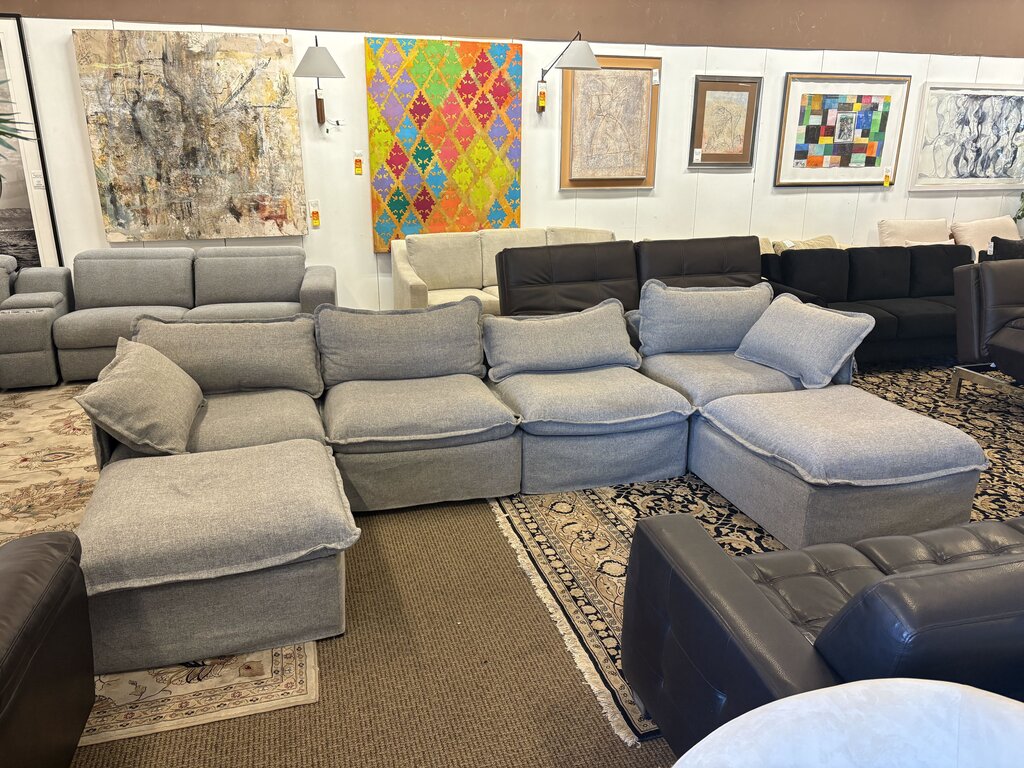 Anahei 4 Seater Ash Sectional Sofa (6Pcs)