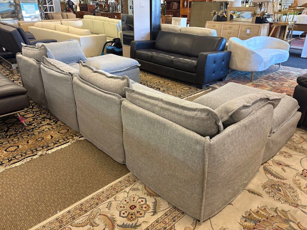 Anahei 4 Seater Ash Sectional Sofa (6Pcs)