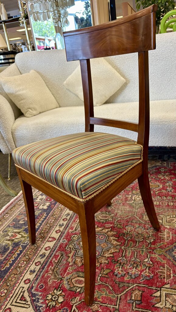 Late 19th C. French Biedermeier Cherrywood Directoire Style Dining Chair Set (6Pcs)