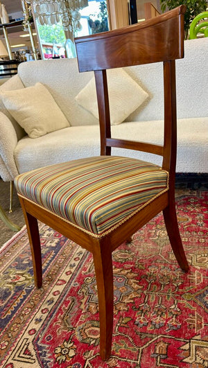Late 19th C. French Biedermeier Cherrywood Directoire Style Dining Chair Set (6Pcs)