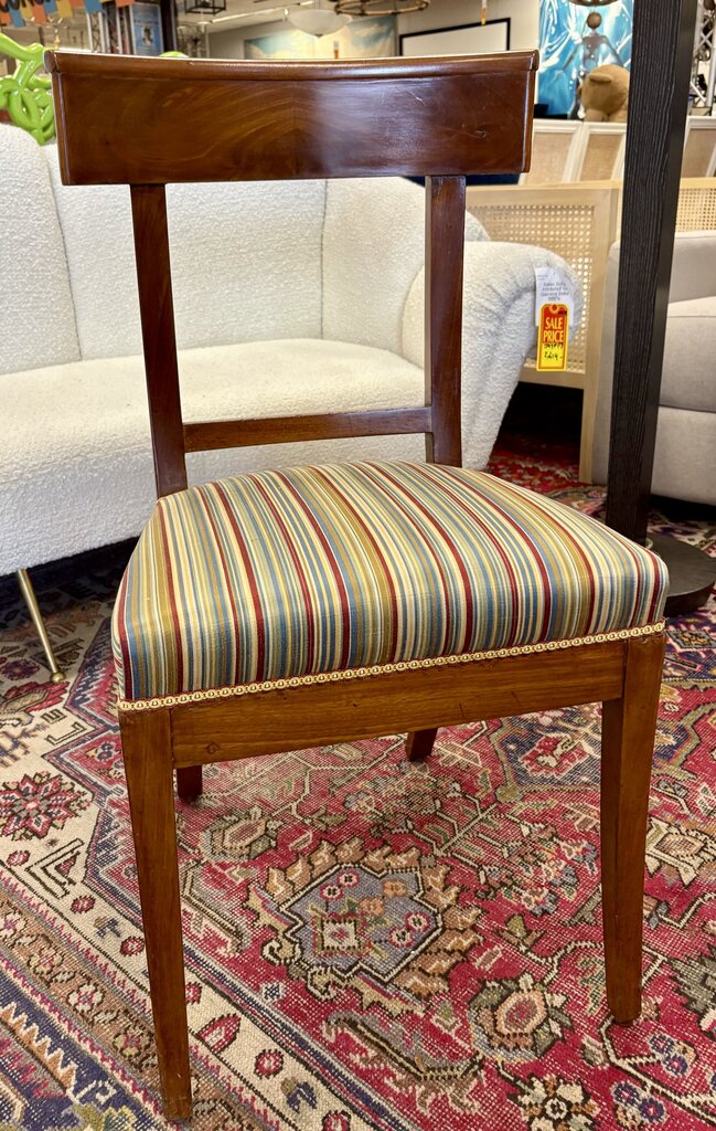 Late 19th C. French Biedermeier Cherrywood Directoire Style Dining Chair Set (6Pcs)
