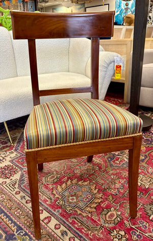 Late 19th C. French Biedermeier Cherrywood Directoire Style Dining Chair Set (6Pcs)
