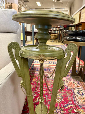 Late 19th C. Green Brass Accented Wooden Victorian Athenienne