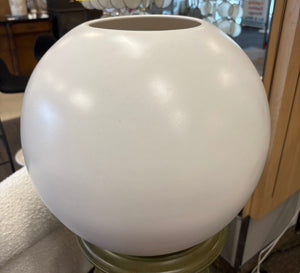 ASA Germany White Ceramic Spherical Vase 92291