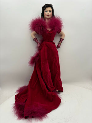 Franklin Heirloom Dolls Scarlett O'Hara's Red Dress 23" Mint in Box