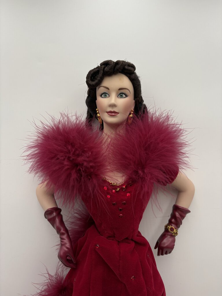 Franklin Heirloom Dolls Scarlett O'Hara's Red Dress 23" Mint in Box