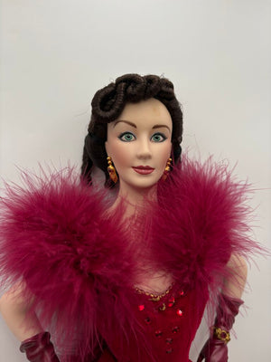 Franklin Heirloom Dolls Scarlett O'Hara's Red Dress 23" Mint in Box