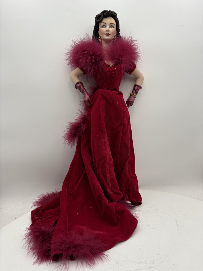 Franklin Heirloom Dolls Scarlett O'Hara's Red Dress 23" Mint in Box