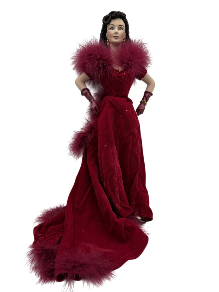 Franklin Heirloom Dolls Scarlett O'Hara's Red Dress 23" Mint in Box by Miss Daisy's Consignment & Auction House