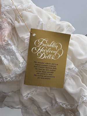 Franklin Heirloom Dolls Scarlett O'Hara's White Party Dress 19" Mint in Box