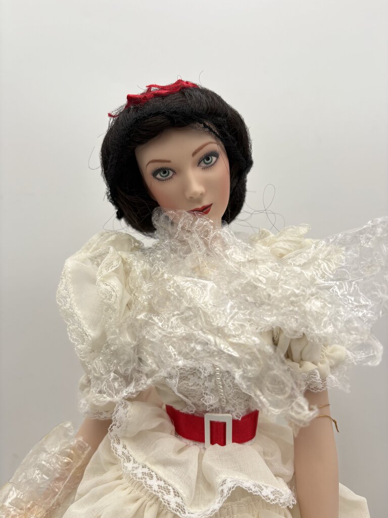 Franklin Heirloom Dolls Scarlett O'Hara's White Party Dress 19" Mint in Box