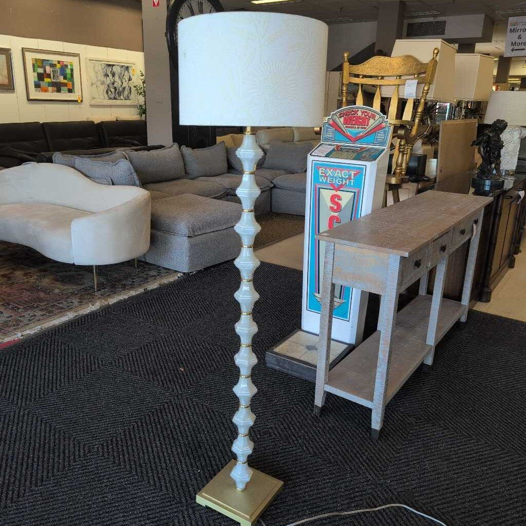 Opalhouse Glass Metal Stacked Floor Lamp Cream White