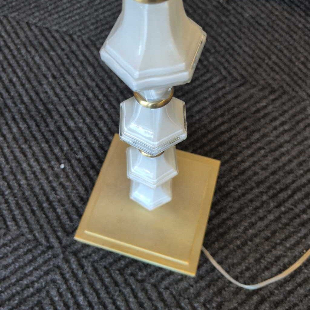 Opalhouse Glass Metal Stacked Floor Lamp Cream White