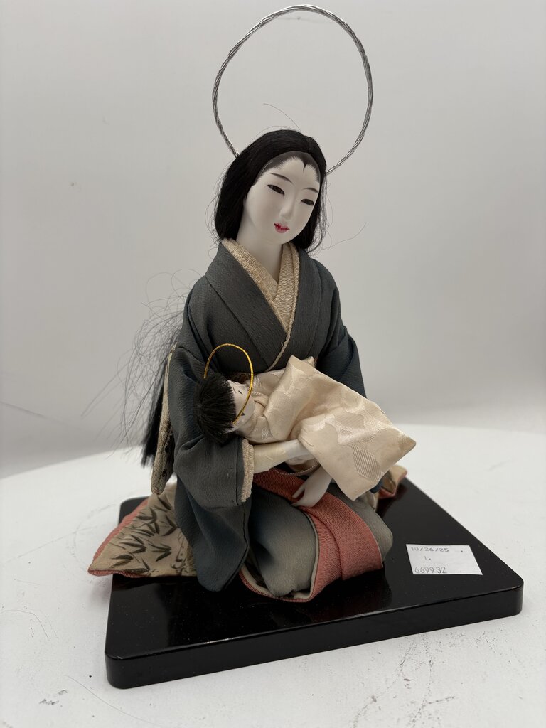 Japanese GoFun Doll Madonna & Child Figural on Stand