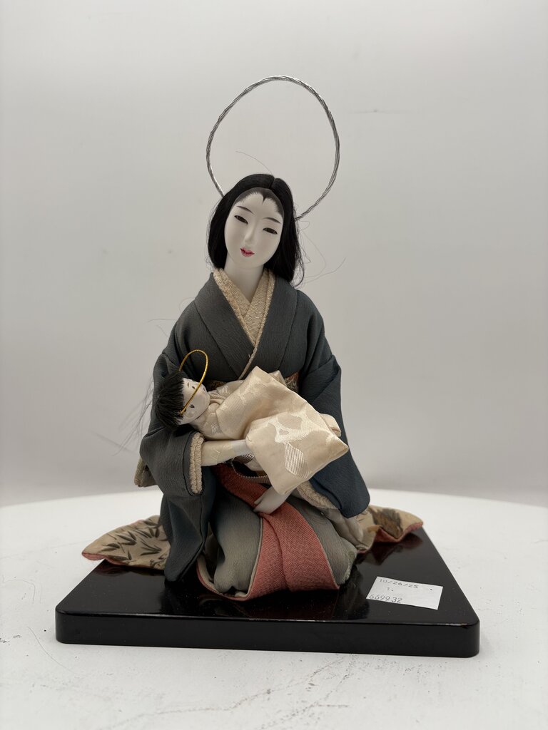 Japanese GoFun Doll Madonna & Child Figural on Stand