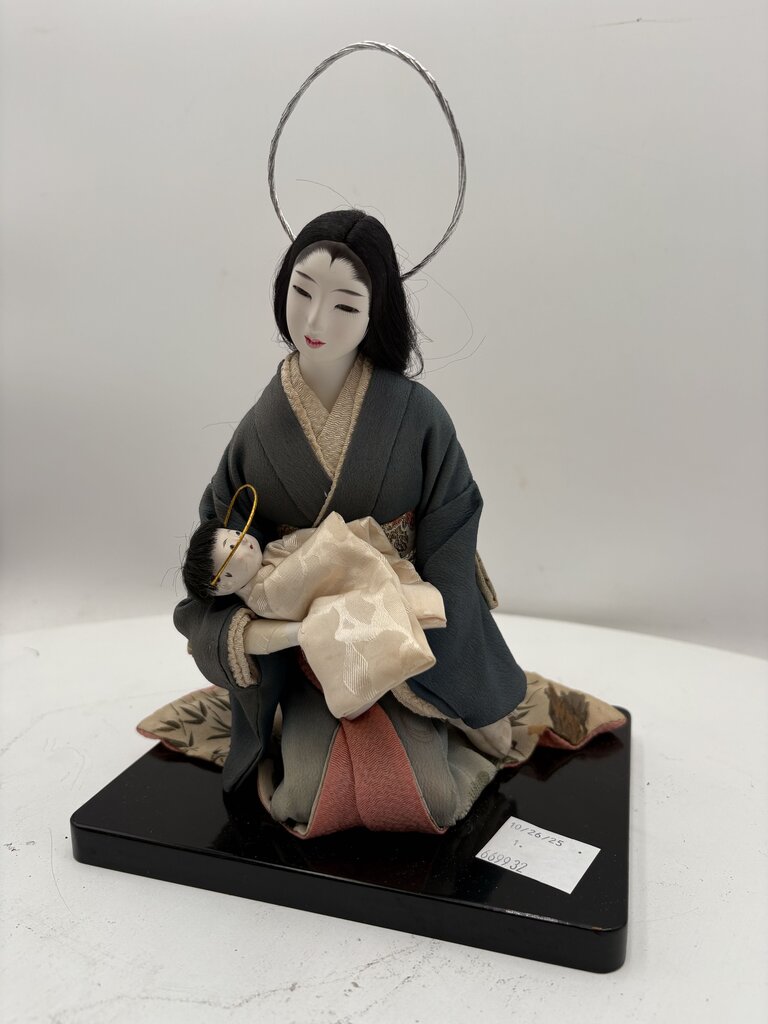 Japanese GoFun Doll Madonna & Child Figural on Stand