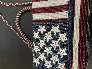 ERMO Beaded American Flag Motif Purse
