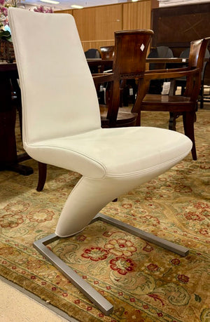 Rolf Benz 7800 White Leather Chairs (PAIR)