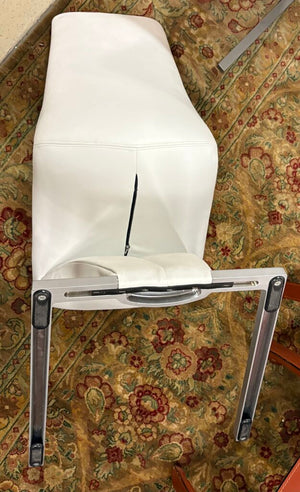 Rolf Benz 7800 White Leather Chairs (PAIR)