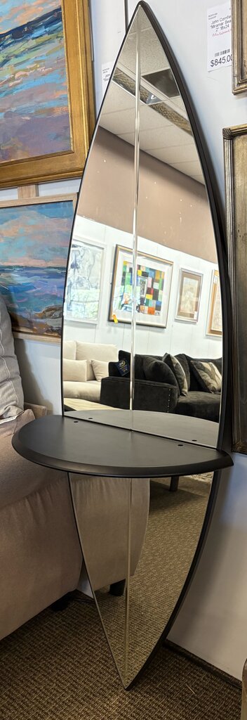 M. Perego Porada Black Surf Mirror w/ Shelf