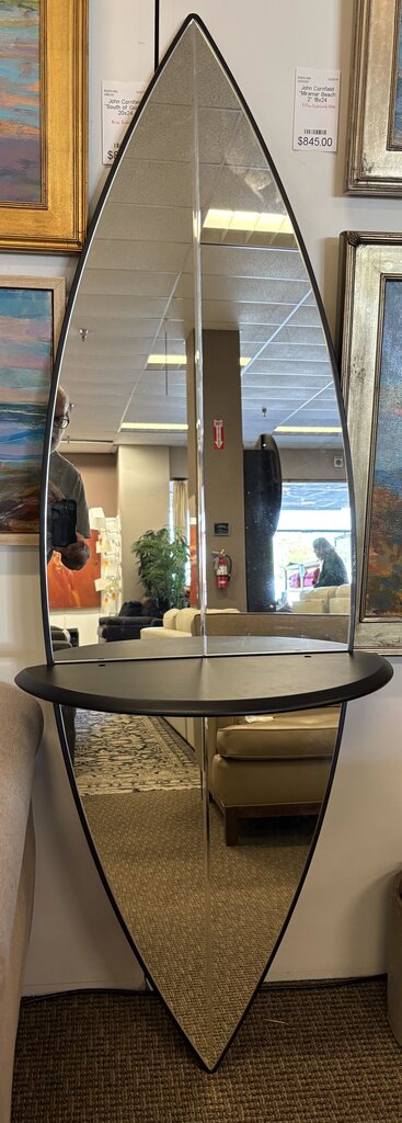 M. Perego Porada Black Surf Mirror Shelf