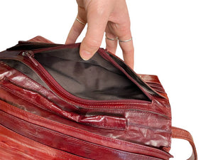 Vintage Maroon Eel Skin Wallet Clutch