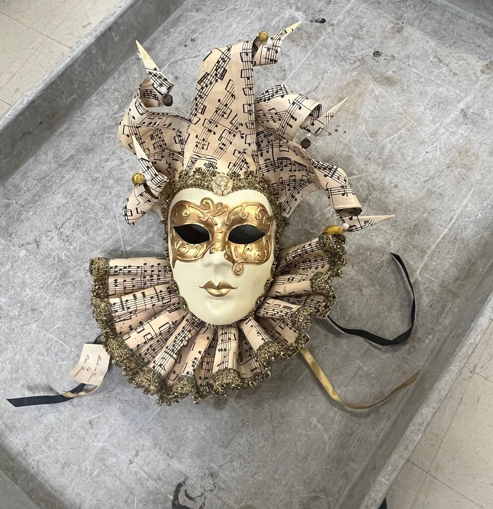 Otto Bassano Hand Painted Venetian Mask Gold