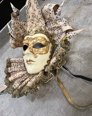 Otto Bassano Hand Painted Venetian Mask Gold