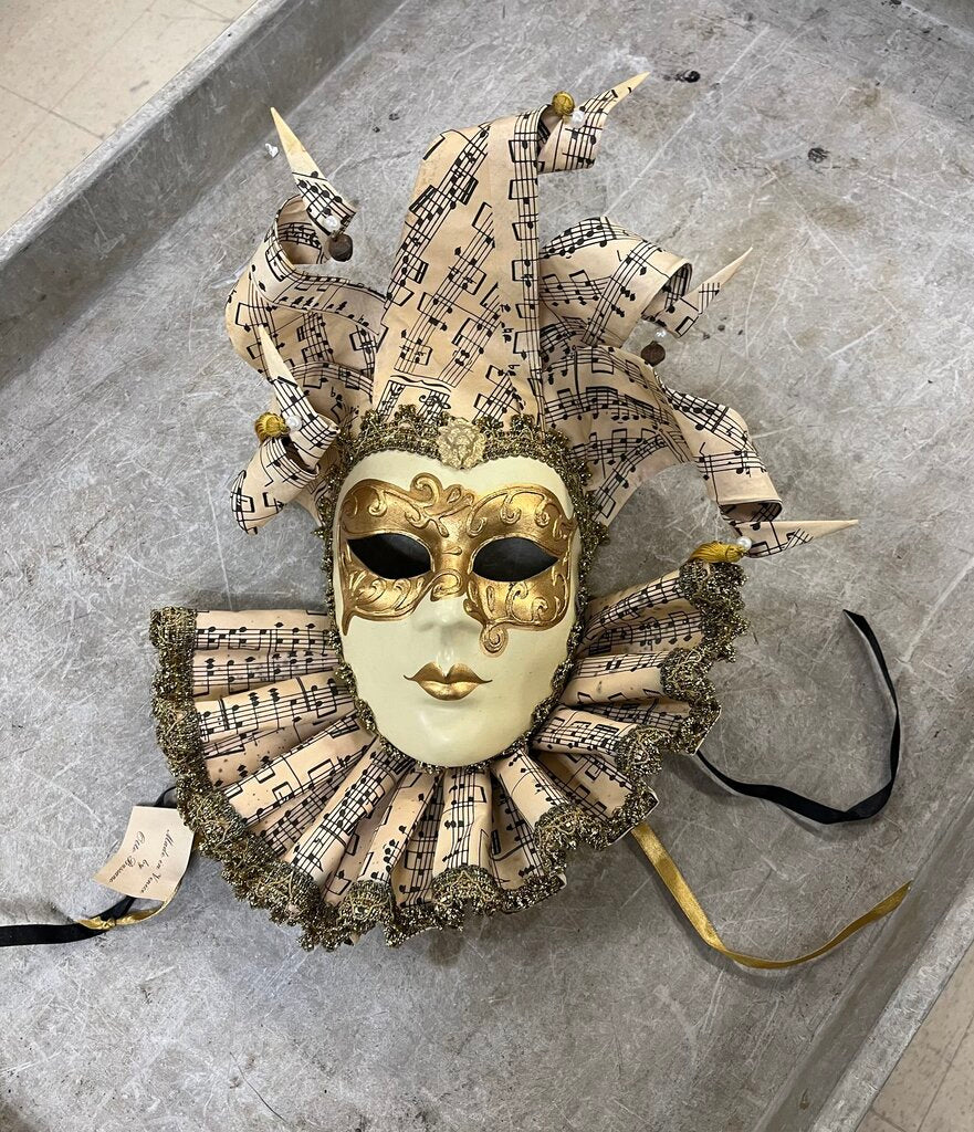 Otto Bassano Hand Painted Venetian Mask Gold